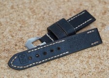 Handmade Vintage Style Ammo 20mm  Leather Watch Strap Fish Tail Tang Buckle