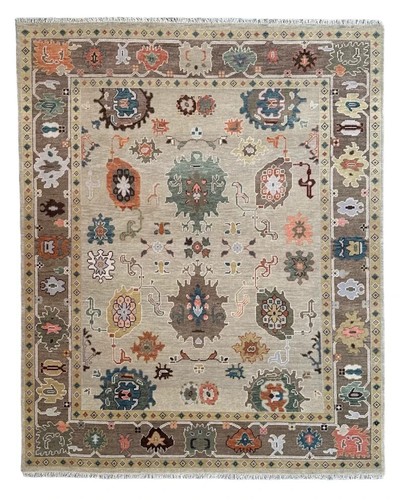 Oushak turkish rug hand - /,