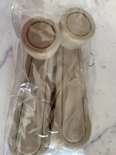 2 x Car Window Winder Crank Handles - Universal without spacer BEIGE/BROWN