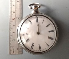 Large silver Pair Cased Verge