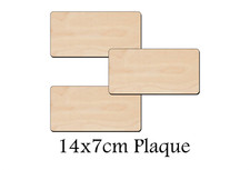 Wooden rectangle shape 14x7cm - wooden,
