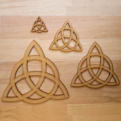 Large wooden mdf triquetra - large,