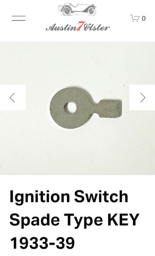 Austin seven ignition key - key,