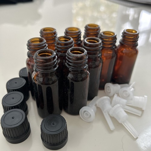 25pc amber glass - amber, bottles