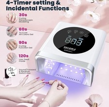 Professional UV LED Gel Nail Lamp Cordless Rechargeable 150W Fast Curing RRP £50