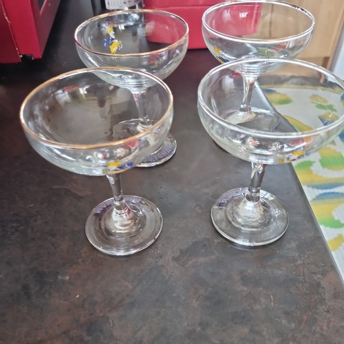 Original babycham glasses 4 - glasses,