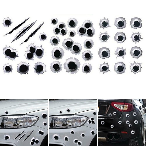 Car stickers bullet hole - car,