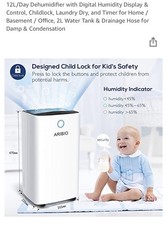 ARIBIO 12L/Day Dehumidifier