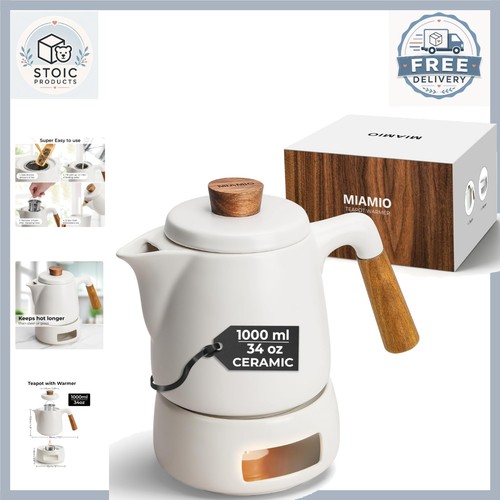 Ceramic teapot set with warmer - ceramic,