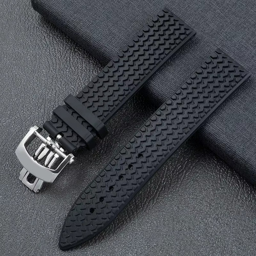 23mm black rubber - black, band