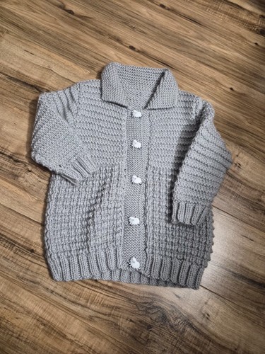 Girls handmade grey knitted