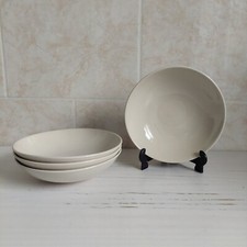 Ikea Cereal Soup Pasta Dessert Bowl X4 10866 Stoneware 19.5cm Cream Rustic