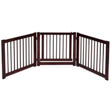 Freestanding Wooden Dog Gate Indoor 3 Panels Step Over Fence CLB10013CFPW