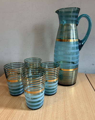 Vintage gold trim blue - vintage,