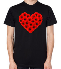 Poppy Flowers Love Heart