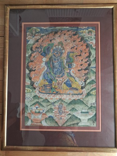 Antique tibetan thangka - tibetan,