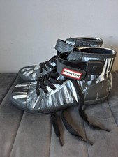 HUNTER Nightfall High Top Rainboots Boots Shoes Size UK 9 Nice Condition