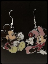 Handmade 925 Silver - Disney Mickey & Minnie Mouse Earrings Jewellery Gift
