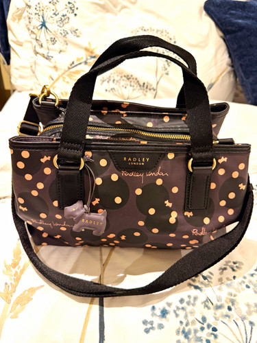 Radley london black pink polka - black/pink,