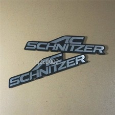 2x Silver Matte AC SCHNITZER 3D New Metal Decal Badge Sticker Emblem Power Turbo