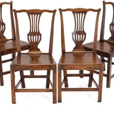 Set of 4 Georgian Elm