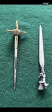 Letter Opener Vintage Toledo Spanish Medieval Silver Fox Curio Collectibles