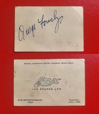 Rare Hull Yorkshire interest - George Formby autograph on Jax women's store card