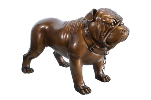 Bronze english bulldog statue - english,