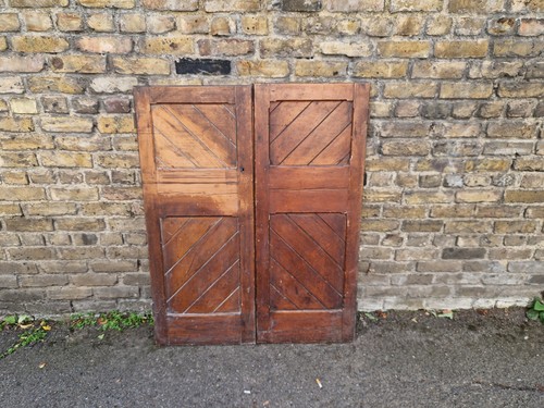 Old pine cupboard - pine, doors