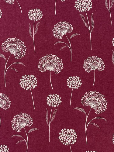 Dandelion printed fabric red - printed,