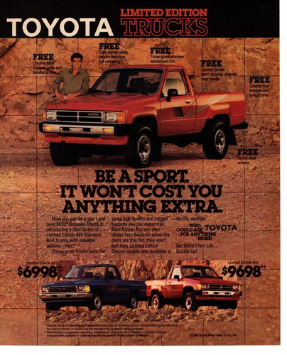 1987 toyota 4x4 truck - 1987, print