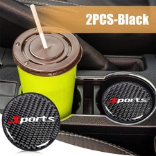 2x Carbon Fiber Car Cup Holder
