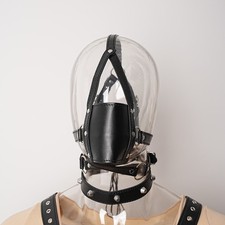 PU Leather Harness Panel Mask