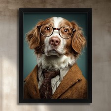 Springer Spaniel Dog Portrait Wall Art Vintage Dog Print Spaniel Dog Lover Gift