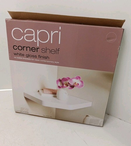 Capri corner shelf - corner, white