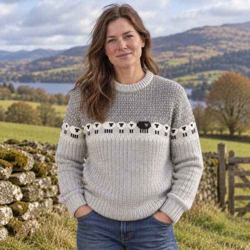 Black sheep jumper grey unisex - jumper,