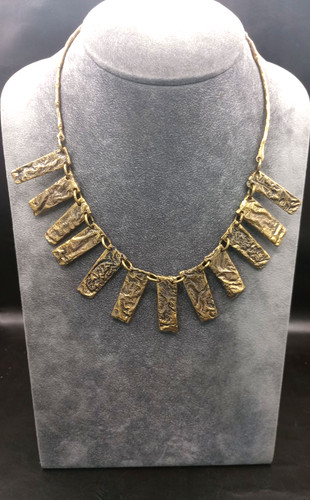 Gold tone cleopatra bib - gold,
