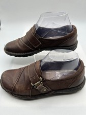 Earth Spirit Neli Casual Shoes Women's Sz 6.5 Brown Leather Slip-On Loafer