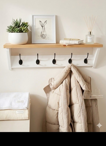 Wall mounted wood - metal, coat