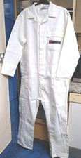 BOILER SUIT / OVERALL WHITE 50" CHEST REGULAR LENGTH PROBAN FIRE RETARDANT