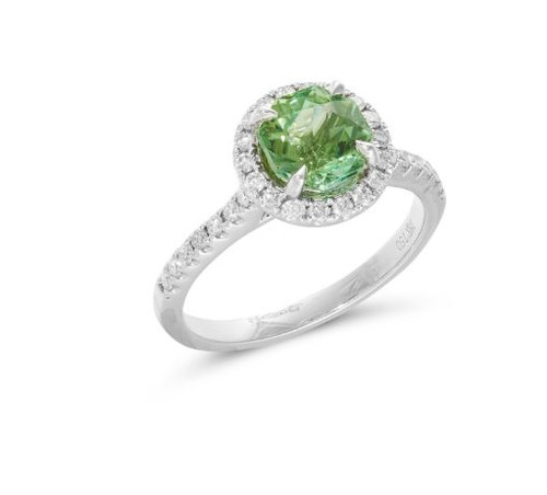 18ct white gold diamond - 18ct, halo
