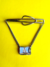 VINTAGE SILVER TONE BAR TIE