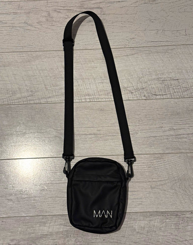 Boohooman mens black - black, crossbody