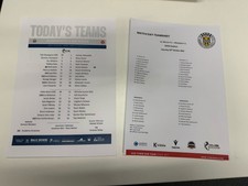 Aberdeen FC Teamsheets - St.Mirren - 18/10 & Kilmarnock - 29/10