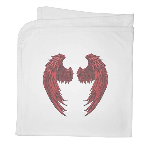 Red angel wings baby blanket - 'red, wings'