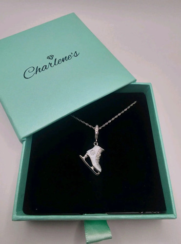 Ice skate 925 silver - skate, pendant
