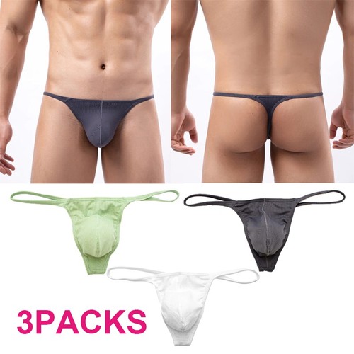 3pcs mens back thongs - 3pcs,