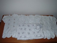 NEXT 9 BABY GIRL/BOY SLEEPSUITS/BABYGROWS & BLANKET & RATTLE 0 - 1 MTH - EXC CON