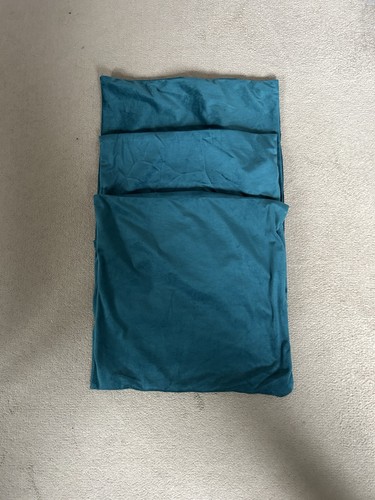 Habitat teal velvet cusion - teal,