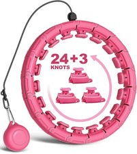 Kemraes Smart Weighted Hula Hoop for Adults, 24+3 Knots Detachable